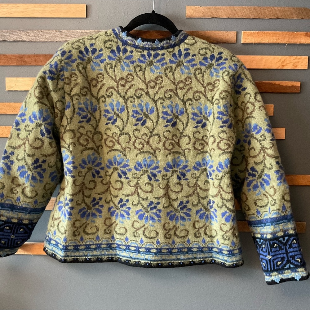 Nomadic Traders Wool Zippered Cardigan Sweater - image 7